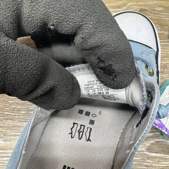 Converse Chuck Taylor Shoreline Blue Canvas Slip On Sneakers Women's Size 6 - Picture 5 of 7